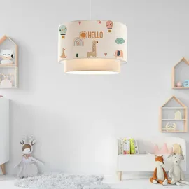lux.pro Lurgan 1-flg. 30 cm zylinderförmig weiß Textil