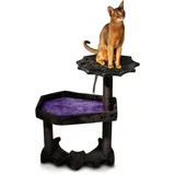 Gothic Katzenbaum mit Sarg Katzenbett, Gothic-Katzenturm, Sarg-Katzenbaum mit Sisal-Kratzstämmen für Halloween-Katze, große Größe, Schwarz mit Lila Littlesy