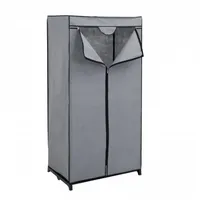 Testrut axentia Stoffschrank, ca. 75x150x50 cm Grau-schwarz