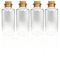 BestLivings Fläschchen Glas mit Korken Set 10ml 4er Pack)