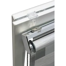 GARDINIA Doppelrollo de Luxe 160 x 180 cm grau