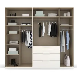 Rauch Drehtürenschrank Purisma 251 x 223 x 60 cm Grau/Schwarz
