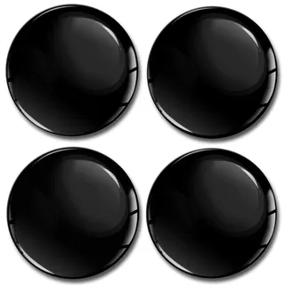 SkinoEu Aufkleber Autoaufkleber für Radkappen Nabenkappen Nabendeckel Radnabendeckel Rad-Aufkleber 65mm Schwarz Glanz A 765