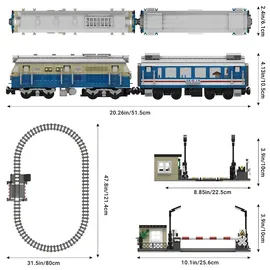 Mould King Zug DF4B Diesel Lokomotive 128-tlg. 12022