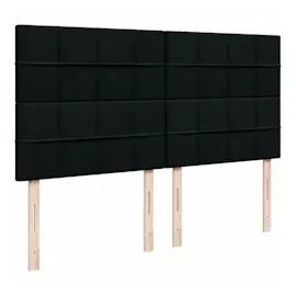 vidaXL Boxspringbett mit Matratze Schwarz 180x200 cm Stoff