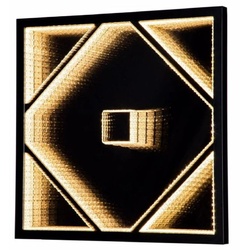 Casa Padrino Luxus LED Wandleuchte Schwarz 60 x 4 x H. 60 cm - Dimmbare Kristall Wandlampe - Wohnzimmer Wandleuchte - Luxus Wandleuchten - LED Wandleuchten