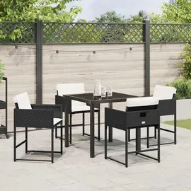 vidaXL Garten Essgruppe 5-tlg. Schwarz