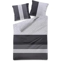 Traumschlaf Pascal Gestreift Grau 240 x 220 cm + 2 x 80 x 80 cm