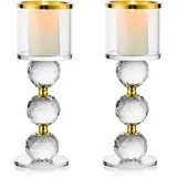 luxuskollektion Stabkerzenhalter Kristall Glas Gold