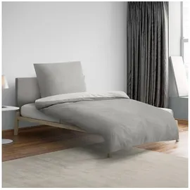 Traumschlaf Uni Flanell sturmgrau 240 x 220 + 2 x 80 x 80 cm