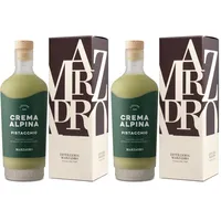 Marzadro Crema Alpina - Pistacchio (Pistazie) 0,7 in edler Geschenkverpackung (Packung mit 2)