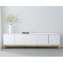 OTTO home Maryd Lowboard 200 cm Weiß Holzwerkstoff