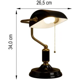 GLOBO Bankerlampe Gold
