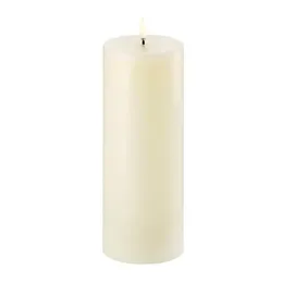 uYuni LED Stumpenkerze 10,1 x 15 cm beige