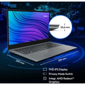Medion Avantum 15 E1 15,6" Ryzen 5 7430U 16 GB RAM 1 TB SSD Radeon Graphics Win11 Home Grau