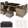 Tectake Rattan Set 8-tlg. Natur