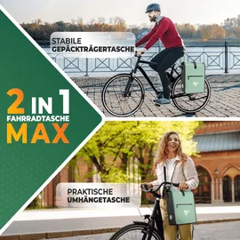 MIVELO 2in1 Fahrradtasche Gepäckträgertasche mint