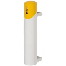 Proregal Robuster Wandascher 145 cm Rohrlänge zum Einbetonieren 1,4 Liter, HxBxT 51 x 10 x 17 cm Stahl Weiß