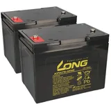 KungLong Ersatzakku für Meyra Optimus 2 x 12V 75Ah Blei AGM Akku-Satz zyklenfest