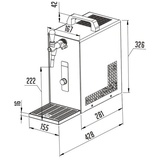 ich-zapfe Bierkoffer, Durchlaufkühler PYGMY 25 1-leitig Trockenkühler, Reinigungsset für und Keg, Korb