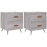 vidaXL Nachtschrank Grau 40 x 35 x 47,5 cm
