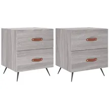 vidaXL Nachtschrank Grau 40 x 35 x 47,5 cm
