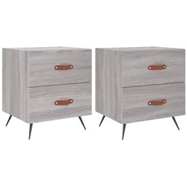 vidaXL Nachtschrank Grau 40 x 35 x 47,5 cm