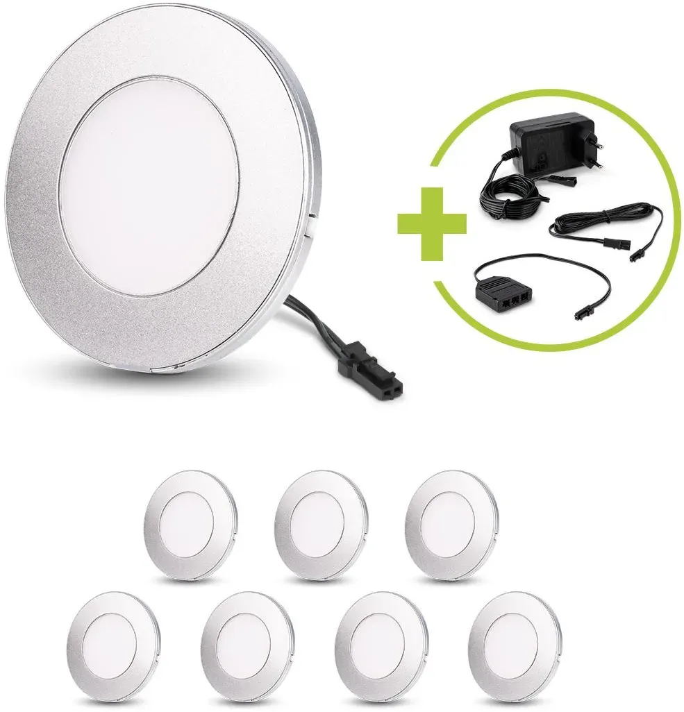 LED Spot rund 2.6W 12V 120lm IP20 Ø75x6mm Ausschnitt Ø55mm - Lichtfarbe: Warmwei...