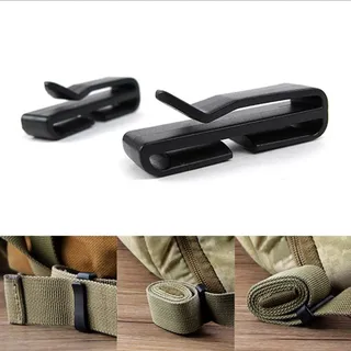2PCS Molle befestigen Gurtschnalle Gurt End Clip Verschluss justieren Rucksack Tasche(48mm)