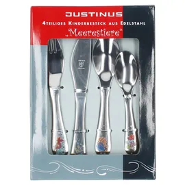 JUSTINUS Meerestiere Kinder-Besteck-Set Messer Gabel Löffel Geschenkidee