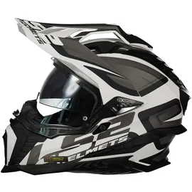 LS2 MX701 Explorer Alter Matt Schwarz / Weiß XS
