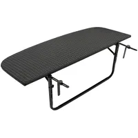 DEGAMO Balkonhängetisch 120 x 40 cm schwarz