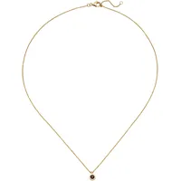 Jobo Collier Kette mit Anhänger 585 Gold Gelbgold / Braun