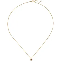 Jobo Collier Kette mit Anhänger 585 Gold Gelbgold / Braun