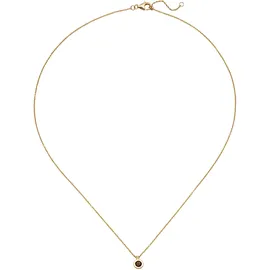 Jobo Collier Kette mit Anhänger 585 Gold Gelbgold / Braun