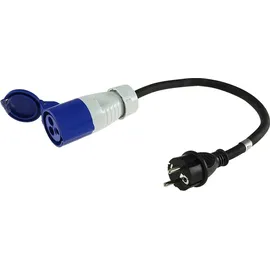 ChiliTec CEE Adapter Kabel 35 cm Schwarz