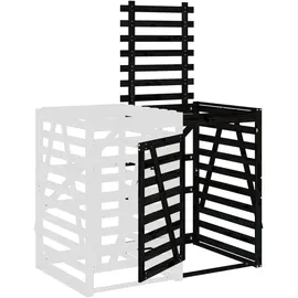 vidaXL Mülltonnenbox Erweiterung 78 cm x 128,5 cm schwarz