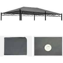MCW Ersatzbezug Dach Pergola Pavillon Calpe 5x3m Grau 4,8 x 2,8 m