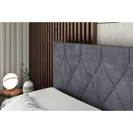 altdecor Boxbett, VELANTO-Z - 160 x 200 - H3 - Dunkelgrau