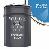 WO-WE Schwimmbadfarbe Lichtblau 5 l