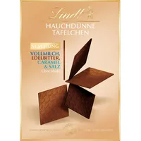 Lindt Tafelschokolade Hauchdünne Täfelchen Auslese, 3 Sorten, 125g