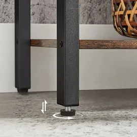 VASAGLE Bücherregal 158 x 24 x 166 cm Braun-Schwarz