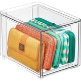 mDesign Aufbewahrungsbox mit Schublade Schuhbox stapelbar Organizer transparent