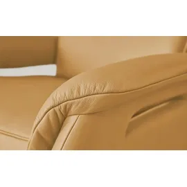 Wohnwert Relaxsessel Mira Leder 81 x 119 x 93 cm Gelb mit Relax-Funktion
