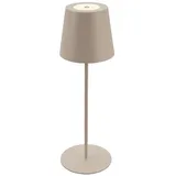 Trango Beige dimmbar warmweiß Schlafzimmer Garten Restaurant Bar Terrasse Camping Tischleuchte Akku aufladbar