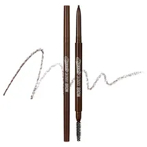 Peripera Speedy Skinny Brow Eyeliner, langlebig, superdünn, wischfest, Dunkelbraun,