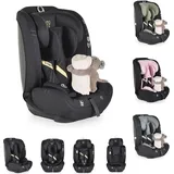 Moni Kindersitz, i-Size Start (76-150cm) Kopfstütze verstellbar, Kuscheltier schwarz