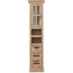 Badezimmer Hochschrank Daipur Badschrank Badmöbel Bad Schrank Regal Massivholz