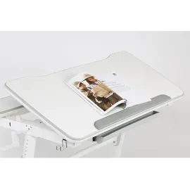 Ergo Office Ergonomischer Kinderschreibtisch mit Höhenverstellung und Neigungsverstellung Kinder-Schultisch bis 100kg Schublade Taschenhaken