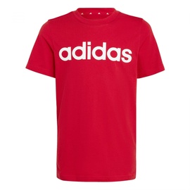 adidas Unisex Kinder T-Shirt (Short Sleeve) U Lin Tee, Better Scarlet/White, IC9970, 128